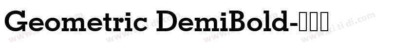 Geometric DemiBold字体转换